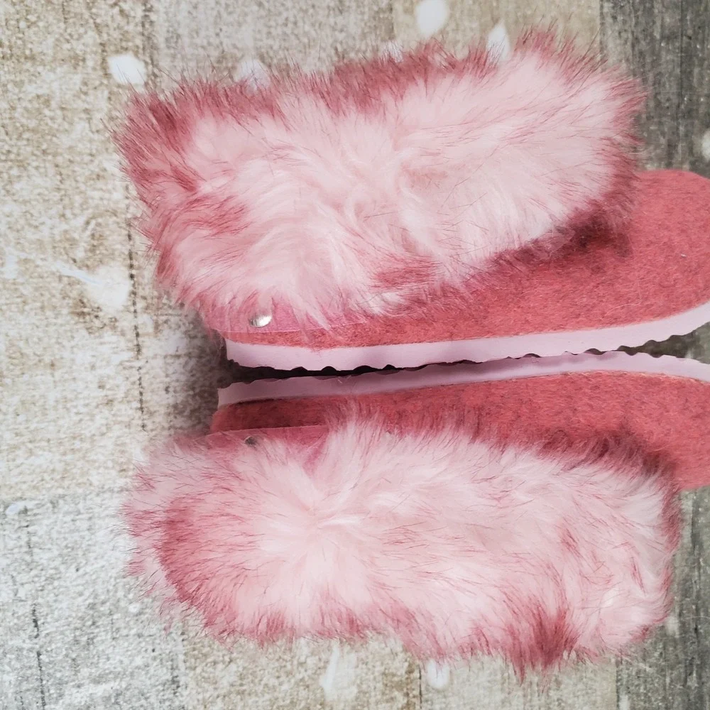 Birkenstock Kaprun Braid Clogs 9 Narrow Inuit‎ Pink Wool Felt Slip On Slipper